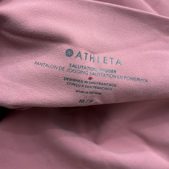ATHLETA Salutation Jogger Pants Antique Rose #531288 Medium Petite - Picture 12 of 12